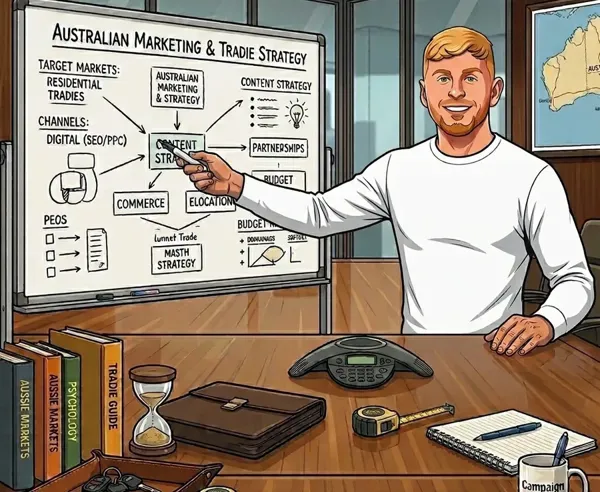Ethan, Growth and campaign strategy at 5 Star Tradie (illustration)