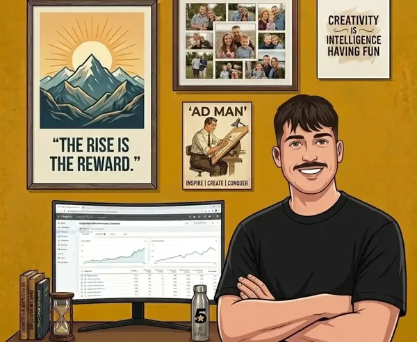 Harry, Google Ads at 5 Star Tradie (illustration)