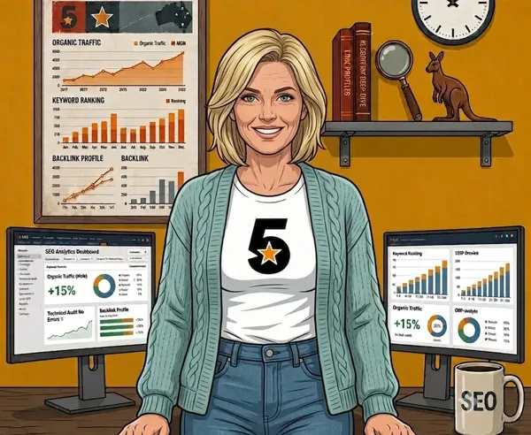 Libby, Local SEO lead at 5 Star Tradie (illustration)